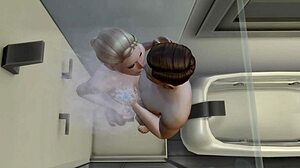 Sims Characters Engage in Detailed 3D Cartoon Fun