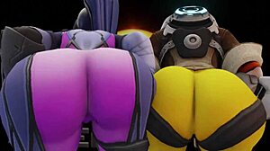 OVERWATCH SLUT TAKES MONSTER BBC IN CUCKOLD HENTAI ACTION