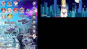 Anime Girl with Big Tits Lactating in Public Locker Room During Hentai Game. Watch Her Milk Flow Outdoors!