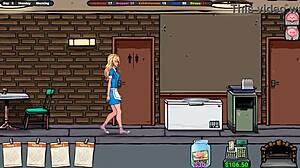 The waitress accepts drink from customer in 3D drunk big tits game by Ptre0n L SD131313