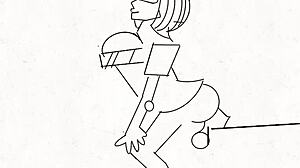 WOW, CARTOON ASS AND PUSSY GETTING FUCKED HARD IN THIS ANIME MALEDOM SCENE!