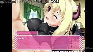 Succubus Lily squeezes tits around cock in titfuck