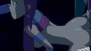 Robin olizuje Estel v Batman anime štýle