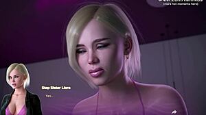 Blonde big tits step sister rubs tight virgin pussy and big ass on huge cock in Apocalust taboo hentai game part seven