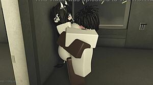 Lab experiment turned wild with rough riding and creampie action in hentai game.