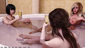 Being a Dik 44 Spa Adventure with Horny Sorority Girls and Busty Blonde Chick Watching