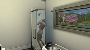 Sims Characters Engage in Detailed 3D Cartoon Fun