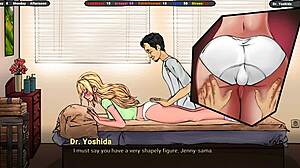 i'm that horny masseur caressing the sweet blonde's clit in this big tits interracial 3d cartoon game