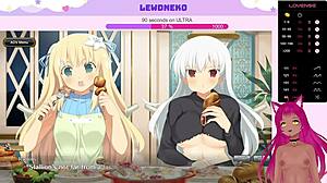 Vtuber Lewdneko Plays Evenicle Part 4. Her Cute Moaning Fills the Solo Session with a Vibrator!