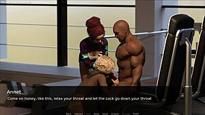 wife shocks husband by sucking huge bbc at gym. hottest 3d porn game action!