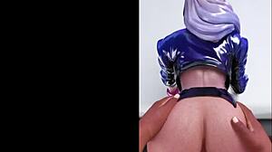 So this ia-generated 3d cartoon has her taking it doggystyle, super hot anime hentai vibe