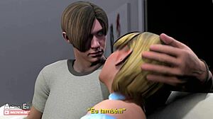 Resident Evil 4 Ashley Graham and Leon Naked