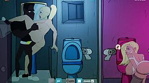 Fuckerman Dances With Chubby BBW Futanari In Club Striptease Parody!