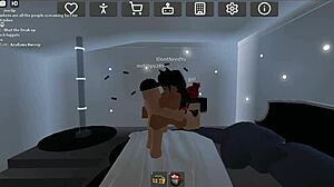 激烈的Roblox公寓后入式操，在狂野动画场景中