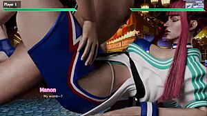 Unbelievable! All Mannon sex scenes in 3D Street Fighter parody hentai game Part 2 are wild!