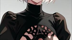 AI 생성 2B, 큰 가슴 3D 헨타이 봐봐