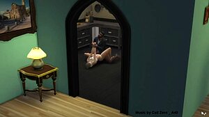BBC Kitchen Sims 4 SFM with Blonde Handjob Doggystyle and Blowjob