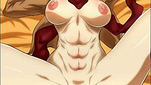 this hentai story unfolds with sexy titan characters in anime style