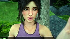 Nevlastní sestra dráždí nevlastního bratra křivkami před stříkáním v 3D análním bukkake. Vysává ho do sucha v zralé teen 18+ anime akci.