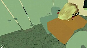 Школьная ботанка дает минет и получает еблю в туалете! Большая жопа и сиськи в действе?