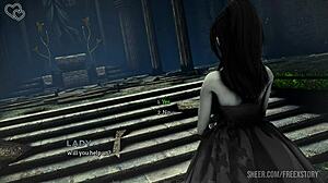 Dykk inn i Eternum episode 14 med detaljerte 3D spillscener med tegneserie anime tenåring 18+ karakterer i eventyrlige omgivelser.