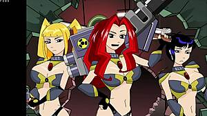 يا صديقي، شوف هذه الفتاة الحمراء في الرسوم المتحركة ثلاثية تفاعلية الجزء 03 مع وميض ومتعة جماعية! 😏