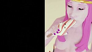 Princezna Bubblegum si užívá masivní blowjob v téhle anime scéně