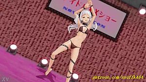 Шион показывает смелые движения в этом 3D Hololive танце. Ее тело качается с интенсивной хентай-энергией.