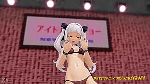 Shion unleashes bold moves in this 3D Hololive dance. Her body sways with intense hentai energy.