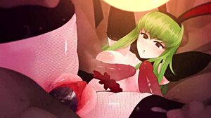 Code Geass зелена аниме гангбанг с мъже, които лупят една курва в групова хентай сцена