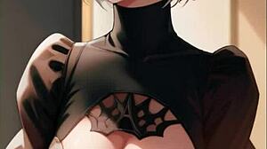 hey, check out this ai generated 2b from nier automata with her big tits in 3d hentai