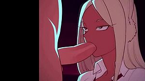 ¡Mira a este Conejo Caliente Portándose Mal! ¡Mamada y Acción Anal!