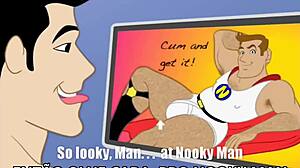 yo, check this heroi cartoon giving his ass in gay action