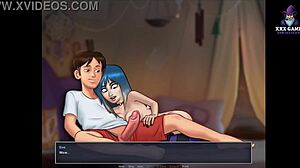 Petite Teen 18+ Gives a Sexy Massage and Handjob in Summertime Saga