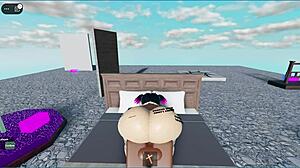 Whore Takes Black Cock Hard in Roblox Fucking Scene