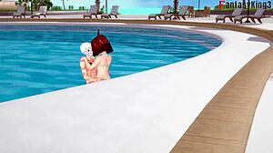 Descriptive Anzu Mazaki Hard Pool Sex in Bikini Yu-Gi-Oh Fantasy