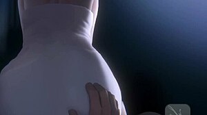 Sitt på kukken min mens vi ser på TV i denne hentai spilløkten med creampie