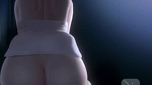 Sit on my cock while we watch TV in this hentai gameplay with creampie