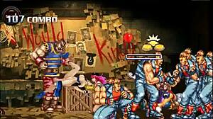 Yo, Hentai Mugen Level 1 fighter gets gangbanged doggystyle with creampie!