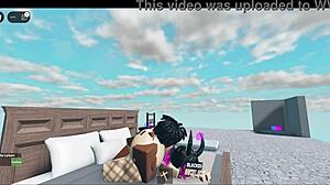 Whore Takes Black Cock Hard in Roblox Fucking Scene