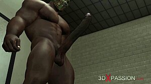 Why let that huge black cock fuck the cuffed blonde slave's big tits and anal?