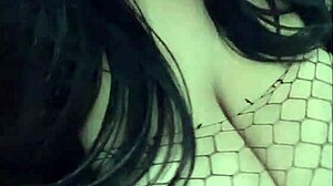 Chubby girl with big tits and ass watches hentai in pov solo