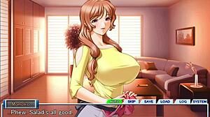 Някога се чудил как тази стенеща азиатска заварена сестра се справя с комедиен хентай POV в Ane to Boin част 6