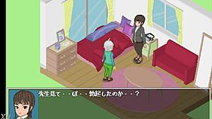 Dive into the pixel art cuckold adventure of Dot Netorare Game Tanuki House.