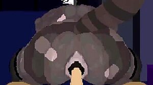 Девушка Енот Скачет на Большом Хуе в Ферри Анальном Кремпае на Стрип Клубе ПОВ