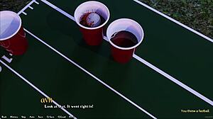 18 year old brunette plays strip pong at college party