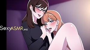 Meest Sexy Asmr Likken Compilatie Contrasteert Extreem Plezier met Aziatisch Japans Zuigen