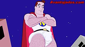 yo, check this heroi cartoon giving his ass in gay action