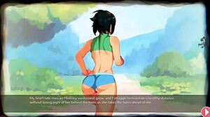 Se den brunede succubus masturbere til orgasme i dette femdom dæmon spil, voyeur anime hentai del fire!