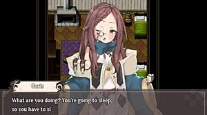 Cum Covers Small Tits in Fetish Game with Cute Girl Hentai Scene